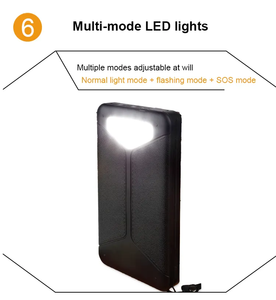 Pannello solare pieghevole multifunzione personalizzato <span class=keywords><strong>P</strong></span> Powerbank 10000mAh Wireless Charge Power Bank banca di energia solare di emergenza 20000mAh - Product Image 4