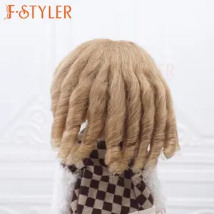 FSTYLER Mohair suave pequeña Mini Barbie Bjd 18 pulgadas personalizado al por mayor venta a granel accesorios de muñeca para Peluca de pelo de muñeca BJD