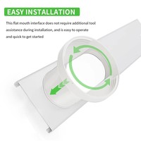 Accesorios para Aire Acondicionado, Deflector de Boca Plana, Interfaz Pequeña, Manual, para el Hogar, ABS, Duradero, Ecológico