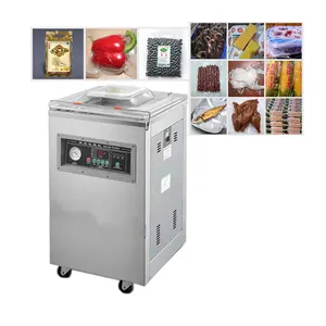 Máquina automática de embalagem a vácuo para indústria, seladora a vácuo de câmara dupla, máquina de embalagem a vácuo para alimentos, CE DZ400/300/600