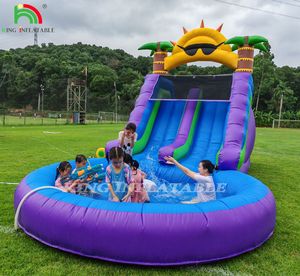 Double Lane <strong>Inflatable</strong> <strong>Slide</strong> Commercial PVC <strong>Inflatable</strong> Water <strong>Slides</strong> with <strong>Pool</strong> and Climbing <strong>Slide</strong> for Kids - Product Image 3