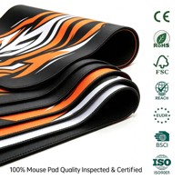 Tapis de bureau de jeu CS personnalisé, minimaliste, XXL, tapis de souris avec base en caoutchouc antidérapante, bord cousu, motif personnalisé, OEM, vente en gros