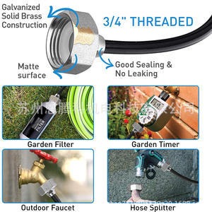 Système d'arrosage basse pression, kit d'irrigation goutte à goutte, buse de pulvérisation réglable, commande manuelle, refroidissement extérieur alimenté par l'eau, trampoline - Product Image 5