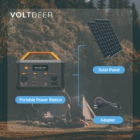Station d'alimentation solaire hors réseau avec batterie LiFePO4 pour le camping, les voyages en camping-car