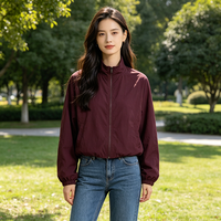 Chaqueta Softshell de Diseño Nuevo para Exteriores, Chaqueta Deportiva Ligera Personalizada con Cuello Alto y Cremallera Completa para Mujer