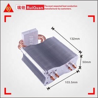 Refroidisseur de processeur personnalisé, dissipateur thermique, caloduc en aluminium, ailettes en cuivre, prise en charge ARGB, ventilateurs de boîtier d'ordinateur 90X90X25MM 1600 RPM 23dBA