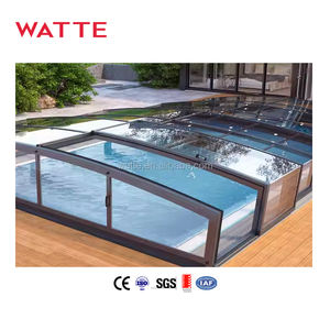 Cubierta Retráctil Automática para Piscina, de Aluminio, Impermeable y Resistente al Viento, para Exteriores, Tipo Invernadero - Product Image 1