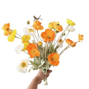 Hot Bán Đổ Xô Papaver Rhoeas Bất Cảm Ứng Lụa Nhân Tạo <span class=keywords><strong>Poppy</strong></span> Hoa Cho Hoa Sắp Xếp Halloween & Giáng Sinh Trang Trí - Product Image 3