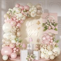 Kit d'arche de ballons pour révélation du sexe, rose macaron, bleu clair, or métallique, latex, pour garçon ou fille, décoration de toile de fond pour fête de naissance