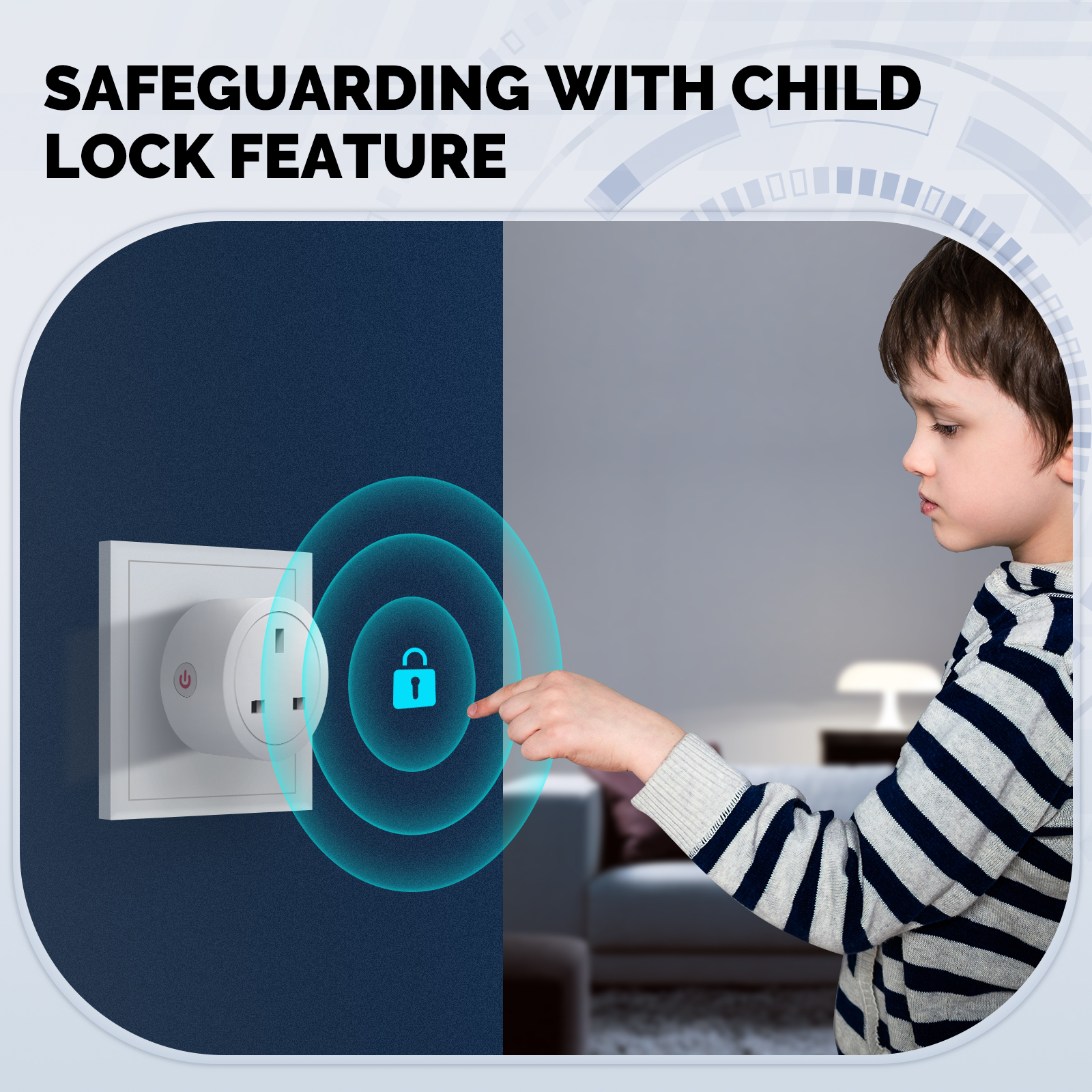 UK Matter WiFi Socket Hot 2026 New Product Smart Home Child Safety Lock Wall Socket Voice Control App Scheduling Smart Plug · image 4