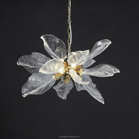 Lustre à structure entièrement en cuivre 	 Lustre personnalisé en forme de fleur, fabrication sur mesure, luminaires décoratifs pour la maison, lustre de luxe, luminaire suspendu moderne