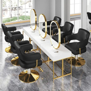 Chaise de salon de coiffure en métal durable pour salon de coiffure <span class=keywords><strong>coiffeur</strong></span> coupe de cheveux salon de coiffure meubles beauté style - Product Image 5