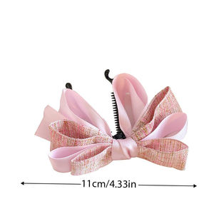 Vente en gros pince à nœud en mousseline de soie de haute qualité <span class=keywords><strong>pour</strong></span> femmes élégantes pinces à <span class=keywords><strong>cheveux</strong></span> banane pince à griffes grande taille personnalisée <span class=keywords><strong>pour</strong></span> <span class=keywords><strong>cheveux</strong></span> épais - Product Image 2