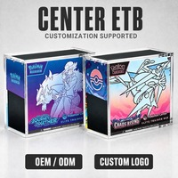 Boîte de présentation en acrylique pour Elite Trainer Box (ETB) avec couvercles magnétiques, pour collection de cartes TCG, boîte de jeu de cartes à collectionner, étui central en acrylique pour ETB