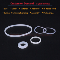Joint d'étanchéité en silicone moulé sur mesure, rond, transparent, blanc, de qualité alimentaire |   Sur mesure uniquement