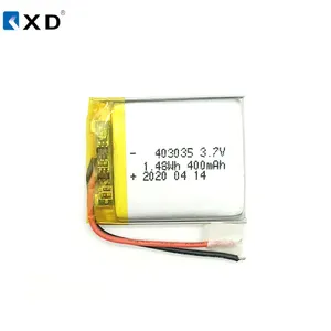 נטענת קטן ליתיום סוללה 3.7v 400mAhj 390mah 360mAh 320mAh