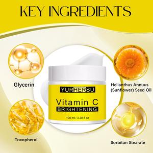 YURHERSU vitamine C blanchissant blanchissant crème pour le <span class=keywords><strong>visage</strong></span> hydratant crème éclaircissante vitamine C crème pour le <span class=keywords><strong>visage</strong></span> - Product Image 3