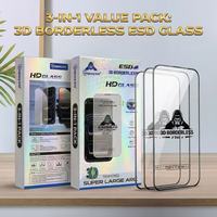 Protection d'écran antistatique en verre trempé transparent ESD Black King Kong pour iPhone 18 17 16 Pro Max (vente en gros)