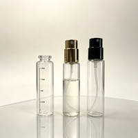 Flacon pulvérisateur de parfum en verre de haute qualité, 3ml, 5ml, 10ml, à col serti, avec buse fine à pression sans ressort pour un pulvérisation retardée