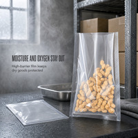 Sac transparent de qualité alimentaire à trois soudures latérales, fermeture hermétique robuste, tailles personnalisables