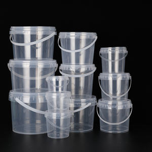 150Ml/500Ml/1000Ml/2000Ml Almacenamiento portátil <span class=keywords><strong>Caramelos</strong></span> de plástico transparente Cubo negro con tapa - Product Image 3