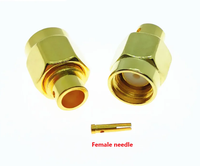 Conector RF SMA Macho o RP-SMA Macho (Pin Hembra) Semi-rígido B3 para Cable RG141 RG402