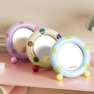 Miroir de maquillage rond Magic Circle avec lentille en verre, miroir de vanité sur pied pour étudiants, cadeau de rentrée scolaire - Product Image 4