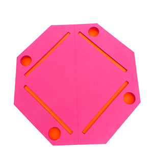 Tapis flottant octogonal pour Mahjong avec porte-gobelets, en <span class=keywords><strong>EVA</strong></span> rose, plateau de jeu aquatique pour fêtes au bord de la piscine et divertissements aquatiques - Product Image 1