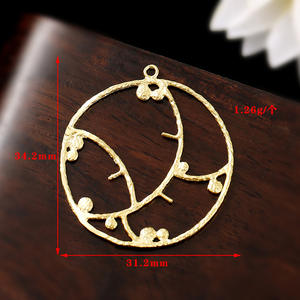 Demi <span class=keywords><strong>lune</strong></span> pendentif breloques connecteurs pour bricolage boucles d'oreilles fabrication de bijoux demi-<span class=keywords><strong>lune</strong></span> breloques vintage avec multi boucles - Product Image 4