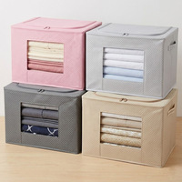 Organiseurs de vêtements empilables carrés pour armoire, modernes, luxueux, portables, imperméables, écologiques, boîtes de rangement pour vêtements à tiroirs pour la maison