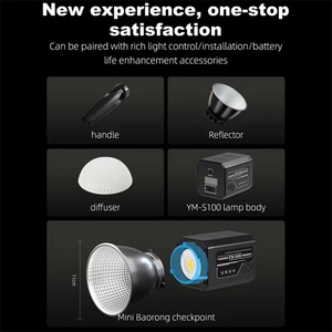 Lumière de remplissage COB 60W avec trépied, gradation progressive 3200-6500K, <span class=keywords><strong>3</strong></span> températures de couleur réglables, lumière photographique rechargeable - Product Image 6