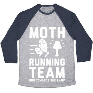 T-shirt de baseball unisexe en tissu mélangé Moth Running Team - Product Image 2
