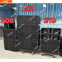 Sistema de Sonido AM208 de Alta Calidad con Altavoces de Línea Doble de 8 Pulgadas, Madera Contrachapada de Abedul, Equipo de Sonido para Iglesias, Altavoces de Línea Pasivos