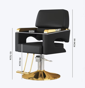 Base de Silla de Peluquería Moderna Blanca, de Cuero Sintético, para Clientes de Barbería y Spa, para Muebles de Salón - Product Image 2
