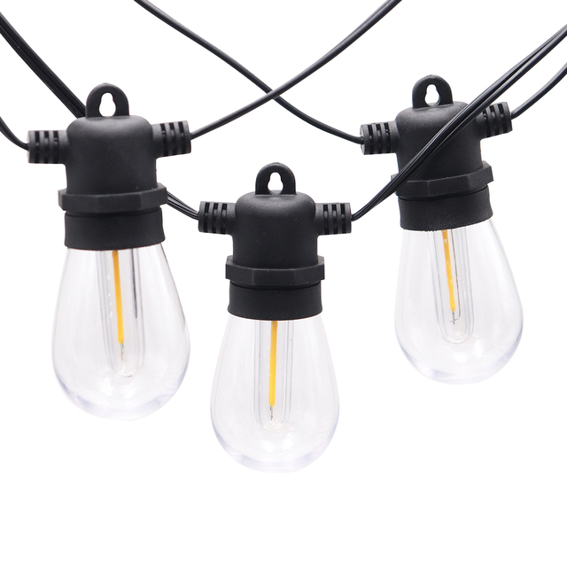 Outdoor Waterproof Dimmable LED Solar String Lights S14 12 Stocks with Auto On/Off Function for Patio Garden Backyard