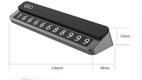 Placa de Matrícula Temporal Personalizada con Logotipo LC para Coche, Letrero Oculto con Número de Teléfono, Tarjeta de Estacionamiento para el Tablero, Accesorios Interiores para Automóvil