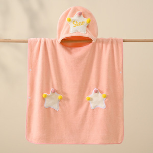 Albornoz Infantil con Capucha de Animales de Terciopelo de Coral Suave - Toalla Tipo Capa Absorbente con Bordado - Product Image 2