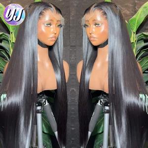 Perruques vietnamiennes brutes de 30 pouces, cheveux humains, lace front, vente en gros, 13x6, lisses comme des baguettes, couleur naturelle, perruque frontale HD pour femmes noires - Product Image 2