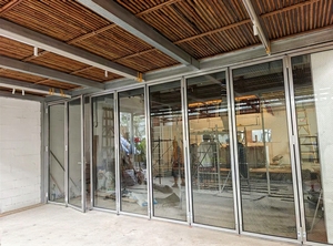 Porta Bifold in Vetro 73-65 Completamente Sigillata con Cerniera Anti-schiacciamento e Protezione dagli Uragani <span class=keywords><strong>per</strong></span> Uso Esterno nei Centri Commerciali - Product Image 4