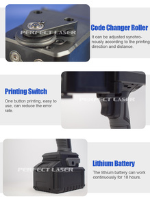 Hoàn hảo Laser Trung Quốc Nhà sản xuất chuyên nghiệp cầm tay máy in phun nhãn in ấn thời hạn sử dụng mã hóa máy cho ly tấm - Product Image 4