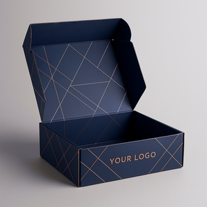 Nuevo modelo de buzón de cartón, cajas de envío con impresión de lámina dorada, caja de correo corrugada con logotipo de tamaño personalizado para electrónica de consumo - Product Image 1
