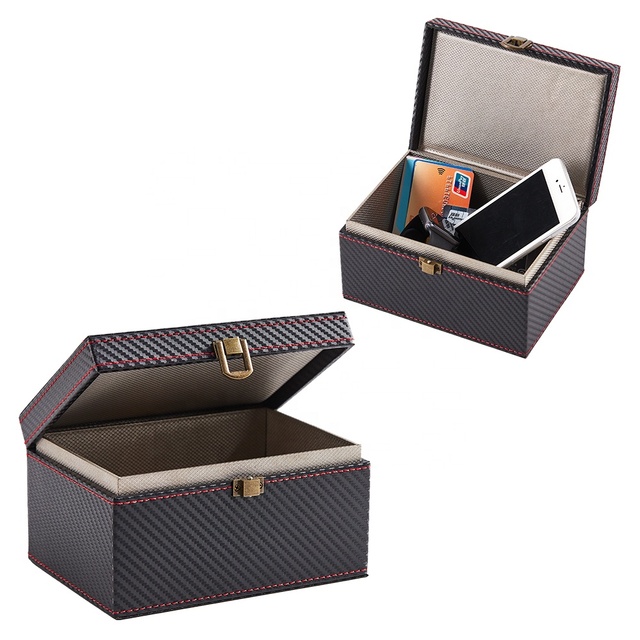 Large Capacity Anti-Theft Signal Blocking Waterproof PU Leather Faraday Box Car Key Wallets Case for Daily Use Customized