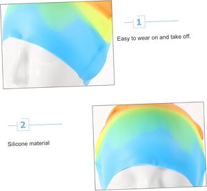 Bonnets de bain en silicone confortables et antidérapants unisexes pour la compétition et l'entraînement en sports nautiques - Product Image 3