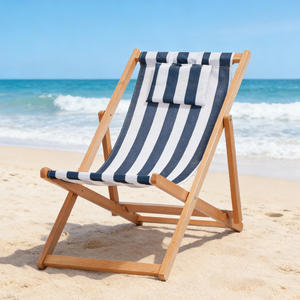 <span class=keywords><strong>Silla</strong></span> <span class=keywords><strong>de</strong></span> <span class=keywords><strong>Playa</strong></span> Contemporánea con Marco <span class=keywords><strong>de</strong></span> Madera <span class=keywords><strong>de</strong></span> Haya y Rayas, <span class=keywords><strong>Respaldo</strong></span> Ajustable y Reposacabezas, para Vacaciones en la <span class=keywords><strong>Playa</strong></span>, Suministro Directo del Fabricante - Product Image 3