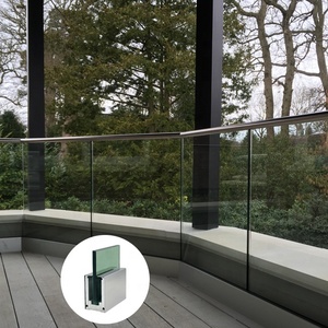 Lan can kính với lan can nhôm đúc ánh sáng LED cho ban công - Product Image 3