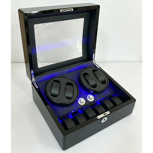 Caja Giratoria para Relojes de Madera con 2 Ranuras Giratorias + 6 Espacios de Almacenamiento para Relojes Mecánicos Automáticos - Product Image 2