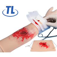 Modelo de Herida de Trauma para Primeros Auxilios, Almohadilla de Silicona Simulada para Entrenamiento de Vendar Heridas con Sangrado y Laceraciones para Paramédicos