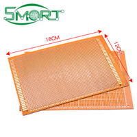Carte de circuit imprimé électronique intelligente 12x18cm simple face 1.2mm, plaque universelle d'expérimentation en bakélite et cuivre pour breadboard