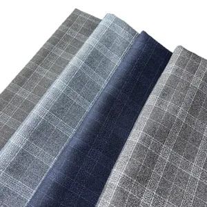 customized yarn dyed brushed check 75 polyester 25 rayon fabric for suit