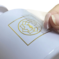 Autocollant de Transfert Personnalisé en Métal Imprimé en Relief Imperméable avec Logo UV 3D Marque Dorée pour Gobelets
